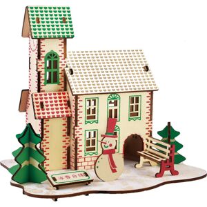 Woodcraft construction kit Dřevěné 3D puzzle Zimní dům