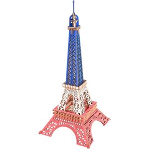 Woodcraft construction kit Dřevěné 3D puzzle Eiffelova věž v barvách Francie