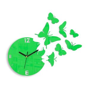 Mazur 3D nalepovací hodiny Butterflies zelené