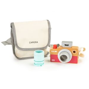 Dřevěná taška na fotoaparát pro děti + kaleidoskop Ecotoys béžový