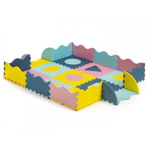 ECOTOYS Pěnová puzzle podložka Shapes barevná - 25 kusů