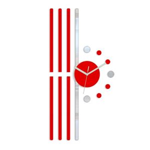 Mazur 3D nalepovací hodiny Line červené