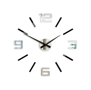 Mazur 3D nalepovací hodiny Stříbrné XL