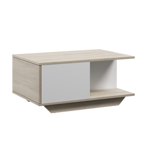 MJ-Furniture Konferenční stolek Kama 90x60 cm bílý/dub sonoma
