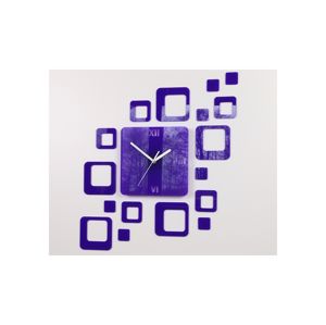 Mazur 3D nalepovací hodiny Roman Quadrat fialové