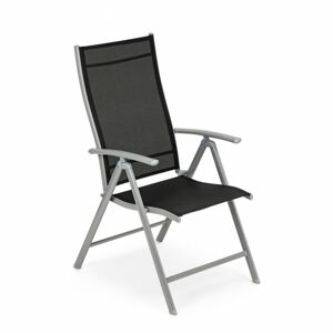 MODERNHOME Zahradní židle RICHARD černá/stříbrná