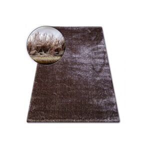 Dywany Lusczow Kusový koberec SHAGGY VERONA MIKE hnědý, velikost 80x150