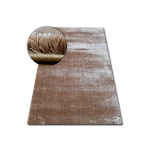 Dywany Lusczow Kusový koberec SHAGGY VERONA OWEN světle hnědý, velikost 80x150