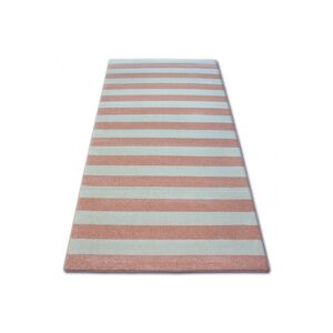 3kraft Kusový koberec SKETCH MATT růžový / krémový - pásky, velikost 80x150