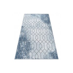 3kraft Kusový koberec AKRYLOVÝ VALENCIA 3951 Modrý/Šedý, velikost 80x150