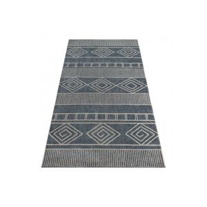 3kraft Kusový koberec SOFT AZTEK šedý, velikost 80x150