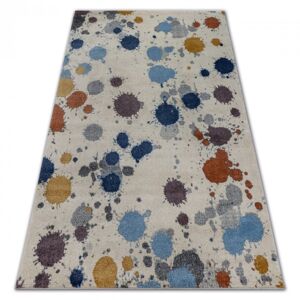 3kraft Kusový koberec SOFT SPLASH krémovo-modrý, velikost 80x150