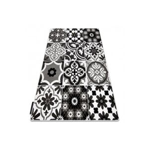 3kraft Kusový koberec ALTER Porto květiny šedý, velikost 280x370