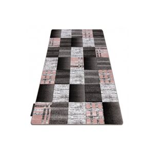 3kraft Kusový koberec ALTER Siena čtverce mřížka šedý, velikost 280x370