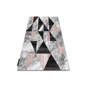 Dywany Lusczow Kusový koberec ALTER Nano trojúhelníky růžový, velikost 240x330