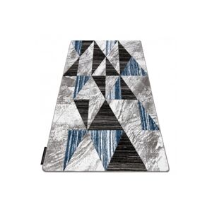 3kraft Kusový koberec ALTER Nano trojúhelníky modrý, velikost 280x370