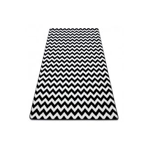 Dywany Lusczow Kusový koberec SKETCH ALEX bílý/ černý - cikcak, velikost 140x190