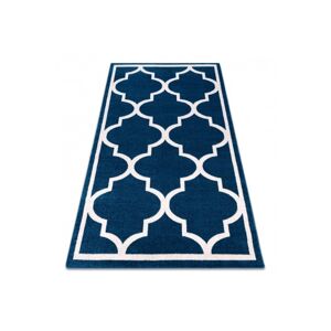 3kraft Kusový koberec SKETCH LIAM modrý / bílý, velikost 80x150