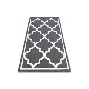 3kraft Kusový koberec SKETCH KIERAN šedý  / bílý trellis, velikost 60x100