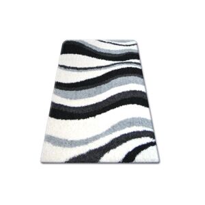 Dywany Lusczow Kusový koberec SHAGGY ZENA TOM bílý / šedý, velikost 160x220