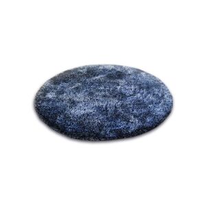 3kraft Kulatý koberec SHAGGY NARIN černo-fialový, velikost kruh 80