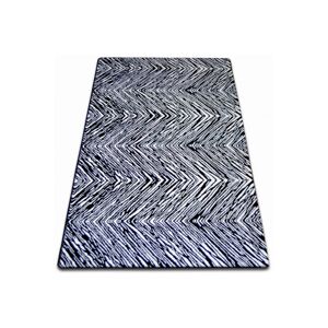 3kraft Kusový koberec SKETCH ETHAN bílý / černý - cikcak, velikost 80x150