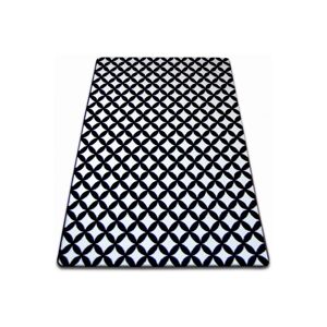 3kraft Kusový koberec SKETCH CALLUM bílý / černý - diamant, velikost 80x150