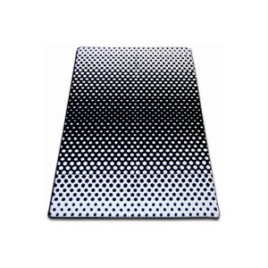 3kraft Kusový koberec SKETCH JAMES bílý / černý - tečky, velikost 80x150