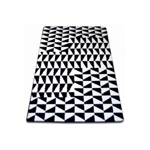 3kraft Kusový koberec SKETCH ANTHONY bílý / černý - kostkovaný, velikost 120x170
