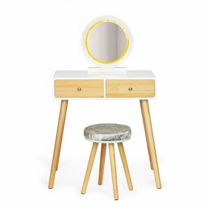 MODERNHOME Kosmetický stolek s osvětlením Lufo bílý