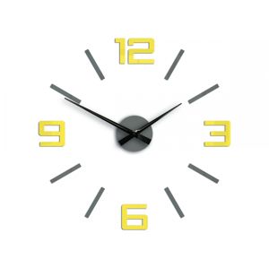 Mazur 3D nalepovací hodiny Reden šedo-žluté